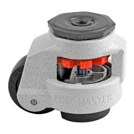 Casters Wheels & Industrial Handling Foot Master Swivel Stem Manual Leveling Caster - 1100 Lb. - 63mm Dia. Nylon Wheel GD-80S-1/2